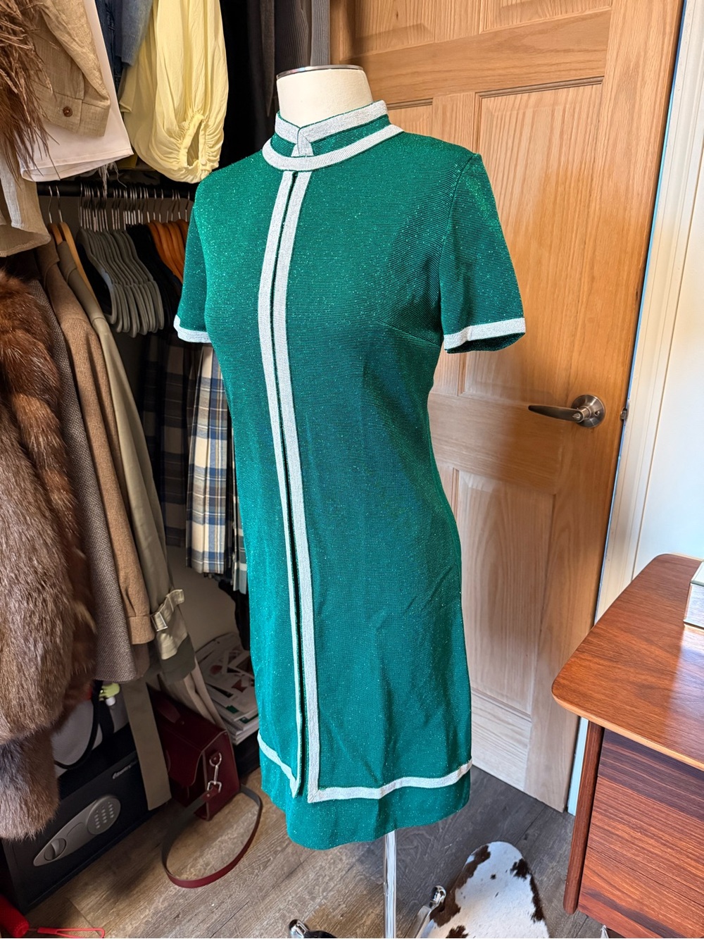Vintage Metallic Mid Century Cocktail dress